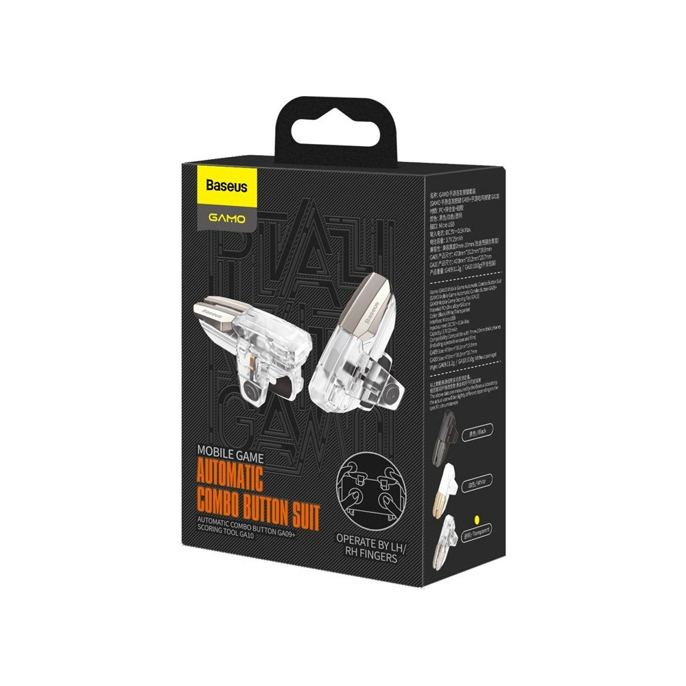Przyciski do gier Baseus GAMO GA10 do telefonu pad gamepad joystick przezroczysty