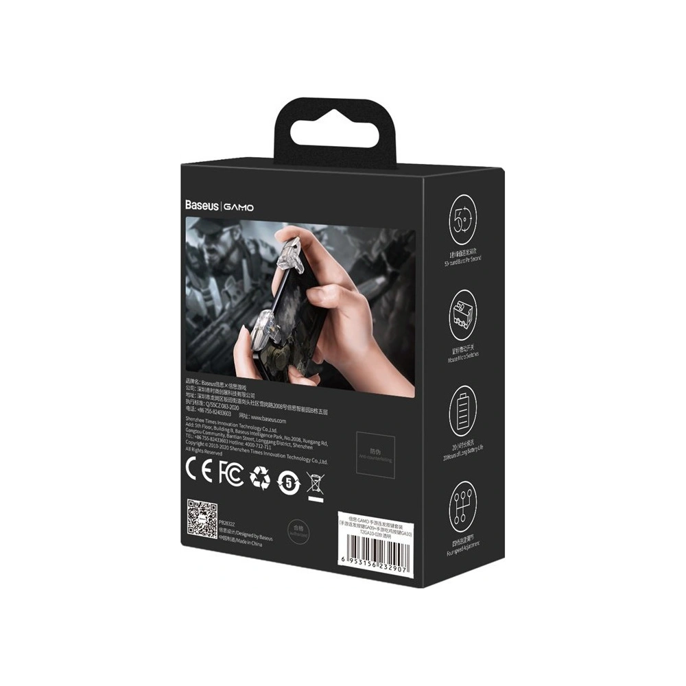 Przyciski do gier Baseus GAMO GA10 do telefonu pad gamepad joystick przezroczysty