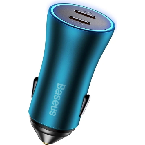 Kup Încărcător auto Baseus Golden Contactor Pro 2x USB-C 40W albastru - BSU3283BLU - {ean13} - Sklep Home Screen