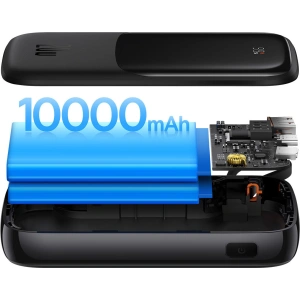Powerbank Baseus Qpow 10000mAh wbudowany kabel Lightning 20W Quick Charge SCP AFC FCP czarny