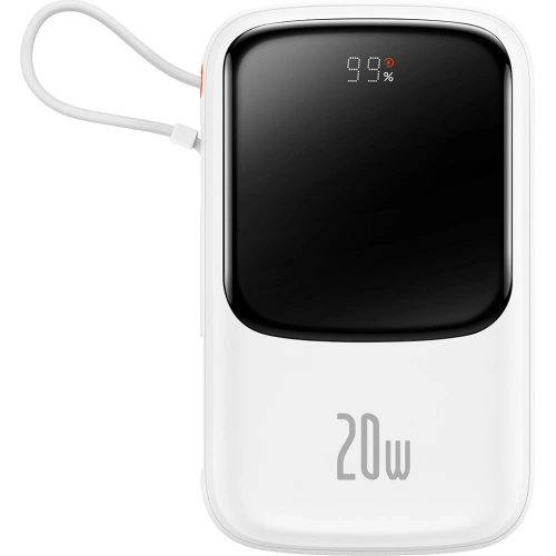 Kup Powerbank Baseus Qpow 10000mAh s vestavěným kabelem Lightning 20W Quick Charge SCP AFC FCP bílý - BSU3285WHT - {ean13} - Sklep Home Screen