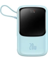 Powerbank Baseus Qpow 10000mAh integriertes Lightning-Kabel 20W Schnellladung SCP AFC FCP blau