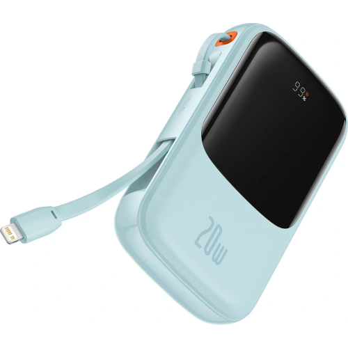 Kup Powerbank Baseus Qpow 10000mAh vestavěný kabel Lightning 20W Quick Charge SCP AFC FCP modrý - BSU3286BLU - {ean13} - Sklep Home Screen