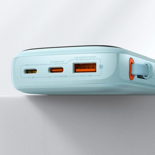 Kup Powerbank Baseus Qpow 10000mAh vestavěný kabel Lightning 20W Quick Charge SCP AFC FCP modrý - BSU3286BLU - {ean13} - Sklep Home Screen