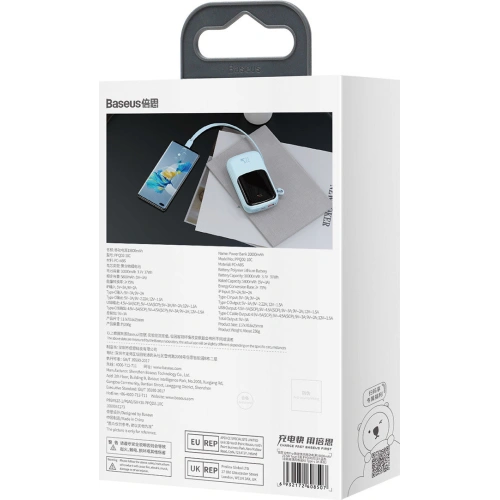 Kup Powerbank Baseus Qpow 10000mAh beépített USB-C kábel 22.5W Gyors Töltés SCP AFC FCP kék - BSU3287BLU - {ean13} - Sklep Home Screen