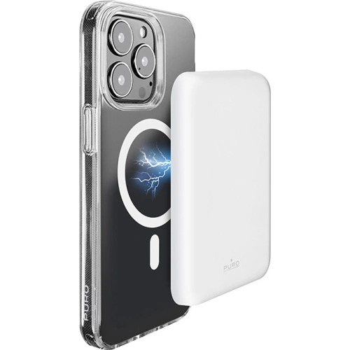 Kup Powerbank PURO Slim PowerMag MagSafe inductiv 4000mAh (alb) - PUR579WHT - {ean13} - Sklep Home Screen