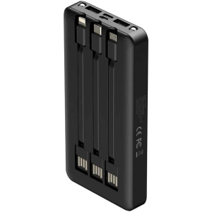 Kup Powerbank Havit PB74 10000mAh + kabel USB-C, Lightning, micro USB (czarny) - HVT176BLK - {ean13} - Sklep Home Screen