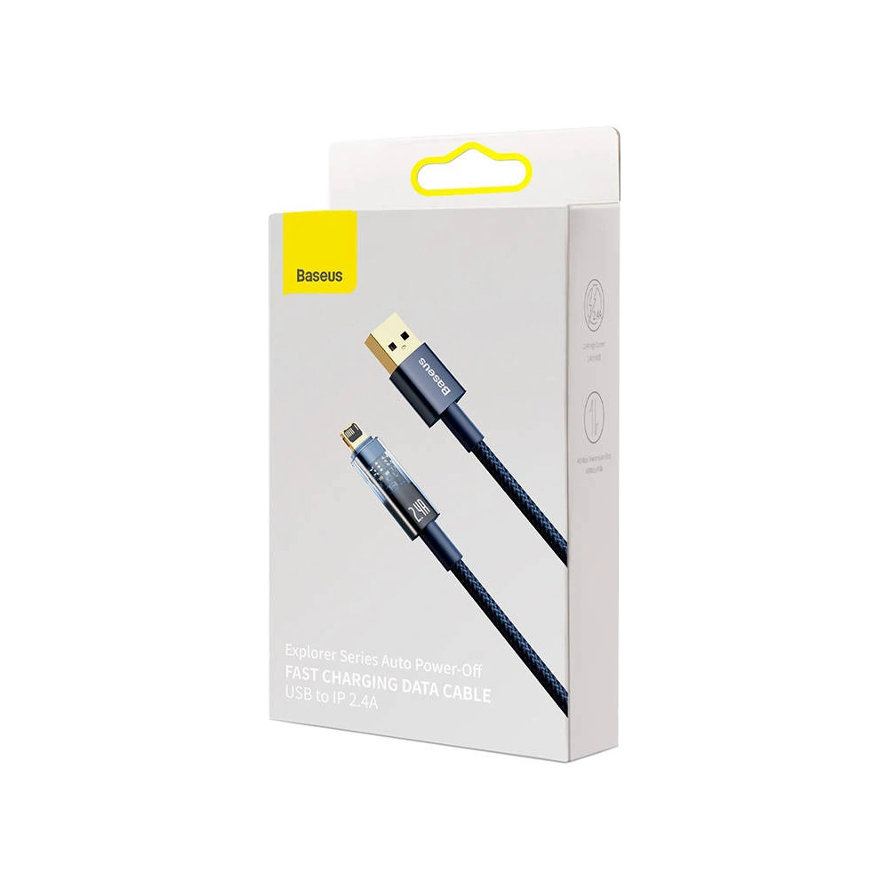 Kabel Baseus Explorer USB - Lightning 2.4A 2m (niebieski)