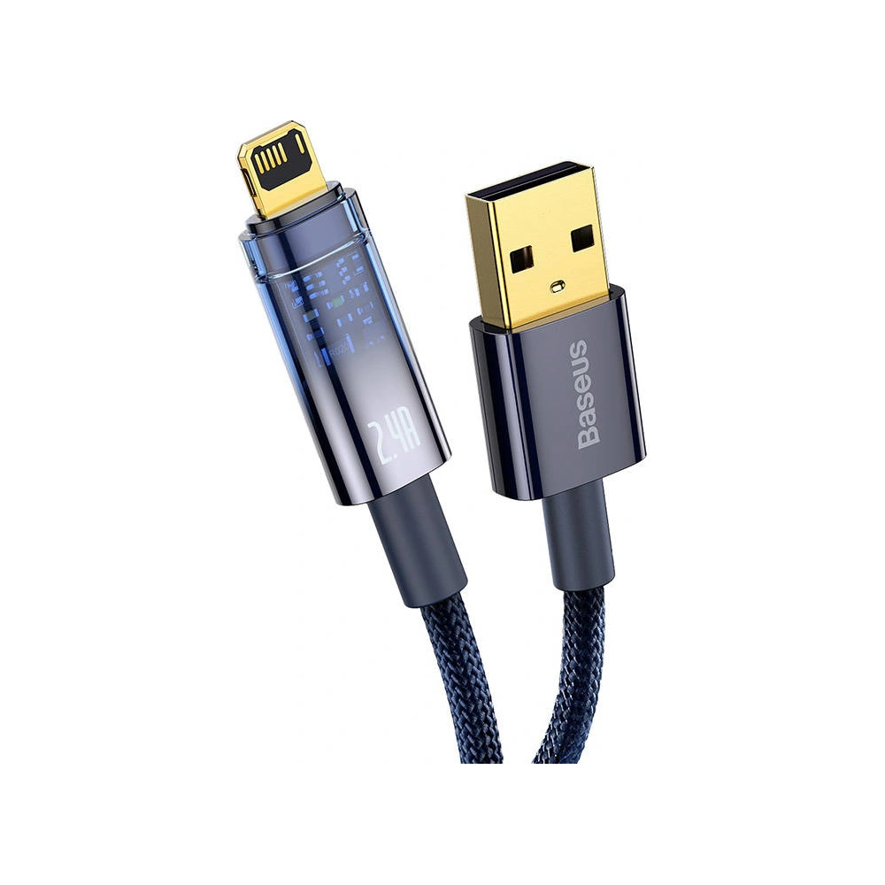 Kabel Baseus Explorer USB - Lightning 2.4A 2m (niebieski)