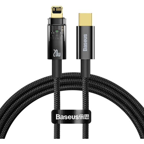 Kup Kábel Baseus Explorer USB-C - Lightning 20W 1m (fekete) - BSU3294BLK - {ean13} - Sklep Home Screen