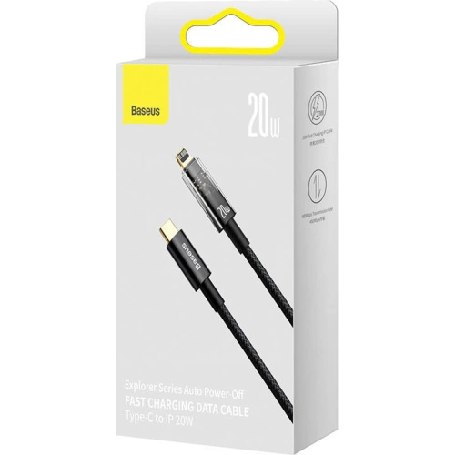 Kup Kábel Baseus Explorer USB-C - Lightning 20W 1m (fekete) - BSU3294BLK - {ean13} - Sklep Home Screen