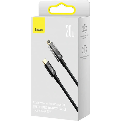 Kup Kábel Baseus Explorer USB-C - Lightning 20W 2m (fekete) - BSU3295BLK - {ean13} - Sklep Home Screen