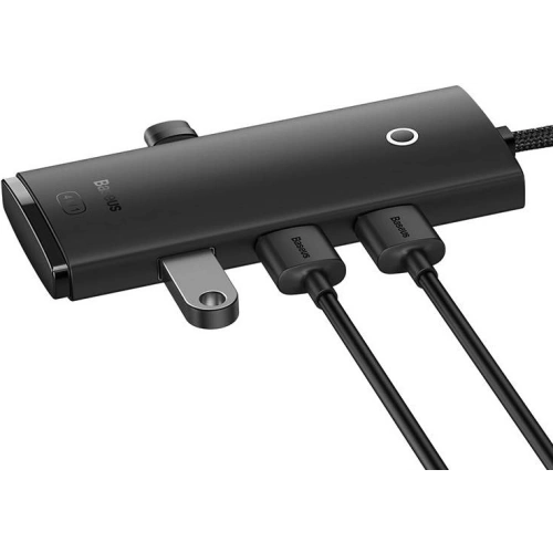 Kup Hub 4w1 Baseus Lite Series USB la 4x USB 3.0 25cm (negru) - BSU3301BLK - {ean13} - Sklep Home Screen