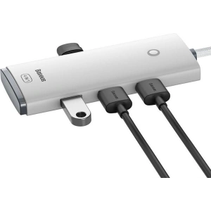 Hub 4w1 Baseus Lite Series USB do 4x USB 3.0 25cm (biały)