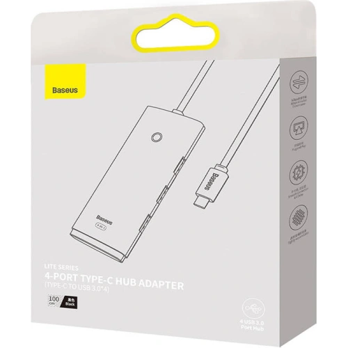Kup Hub 4w1 Baseus Lite Series USB-C na 4x USB 3.0 + USB-C, 1m (černý) - BSU3309BLK - {ean13} - Sklep Home Screen