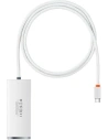 Hub 4-in-1 Baseus Lite Series USB-C zu 4x USB 3.0 + USB-C, 1m (weiß)