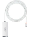 Hub 4-in-1 Baseus Lite Series USB-C auf 4x USB 3.0 + USB-C, 2m (weiß)