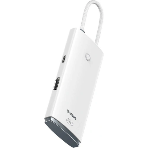 Kup Hub 5v1 Baseus Lite Series USB-C na 3x USB 3.0 + USB-C + HDMI (bílý) - BSU3313WHT - {ean13} - Sklep Home Screen