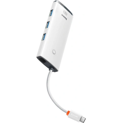 Kup Hub 5v1 Baseus Lite Series USB-C na 3x USB 3.0 + USB-C + HDMI (bílý) - BSU3313WHT - {ean13} - Sklep Home Screen