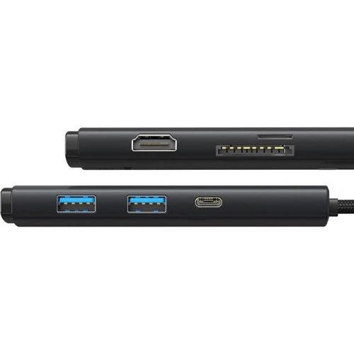 Kup Hub 6w1 Baseus Lite Series USB-C na 2x USB 3.0 + USB-C + HDMI + SD/TF (černý) - BSU3314BLK - {ean13} - Sklep Home Screen