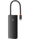 Hub 6w1 Baseus Lite Series USB-C do 2x USB 3.0 + USB-C PD + HDMI + SD/TF (czarny)