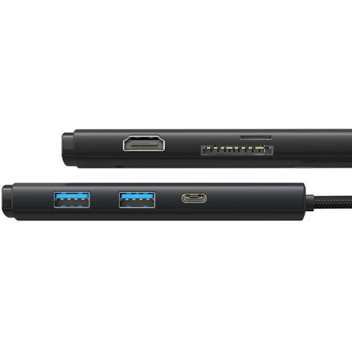 Kup Hub 6w1 Baseus Lite Series USB-C do 2x USB 3.0 + USB-C PD + HDMI + SD/TF (czarny) - BSU3315BLK - {ean13} - Sklep Home Screen