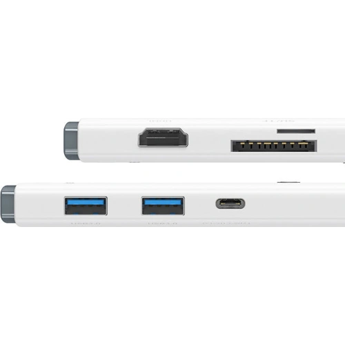Kup Hub 6w1 Baseus Lite Series USB-C do 2x USB 3.0 + USB-C PD + HDMI + SD/TF (biały) - BSU3316WHT - {ean13} - Sklep Home Screen