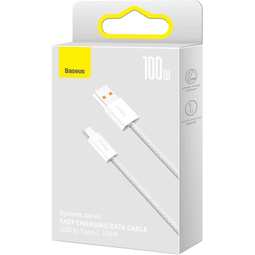 Kup Cablul Baseus Dynamic Series USB - USB-C 100W 2m (alb) - BSU3323WHT - {ean13} - Sklep Home Screen