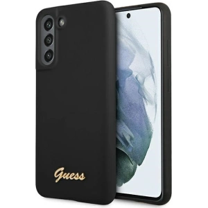 Kup Etui Guess GUHCS21FLSLMGBK Samsung Galaxy S21 FE czarny/black hardcase Silicone Script Metal Logo - GUE1817BLK - {ean13} - Sklep Home Screen