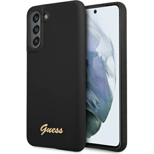 Kup Etui Guess GUHCS21FLSLMGBK Samsung Galaxy S21 FE negru/black hardcase Silicone Script Metal Logo - GUE1817BLK - {ean13} - Sklep Home Screen