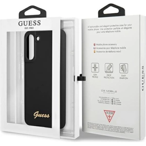 Kup Etui Guess GUHCS21FLSLMGBK Samsung Galaxy S21 FE czarny/black hardcase Silicone Script Metal Logo - GUE1817BLK - {ean13} - Sklep Home Screen