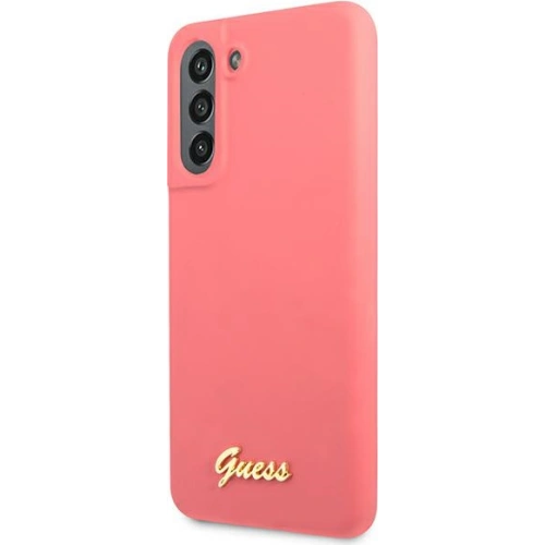 Kup Etui Guess GUHCS21FLSLMGFU Samsung Galaxy S21 FE fucsia/fuchsia hardcase Silicon Script Metal Logo - GUE1818FHS - {ean13} - Sklep Home Screen