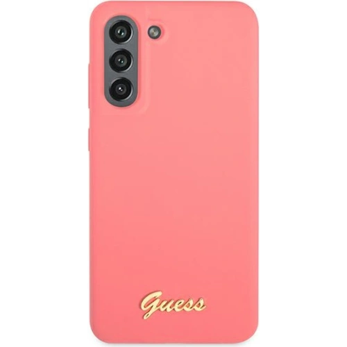 Kup Etui Guess GUHCS21FLSLMGFU Samsung Galaxy S21 FE fucsia/fuchsia hardcase Silicon Script Metal Logo - GUE1818FHS - {ean13} - Sklep Home Screen