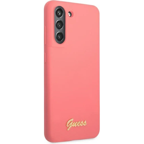 Kup Etui Guess GUHCS21FLSLMGFU Samsung Galaxy S21 FE fucsia/fuchsia hardcase Silicon Script Metal Logo - GUE1818FHS - {ean13} - Sklep Home Screen