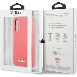 Kup Etui Guess GUHCS21FLSLMGFU Samsung Galaxy S21 FE fuksja/fuchsia hardcase Silicone Script Metal Logo - GUE1818FHS - {ean13} - Sklep Home Screen