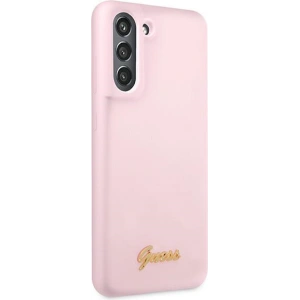 Kup Etui Guess GUHCS21FLSLMGLA Samsung Galaxy S21 FE lavandă hardcase Silicon Script Metal Logo - GUE1819LAV - {ean13} - Sklep Home Screen