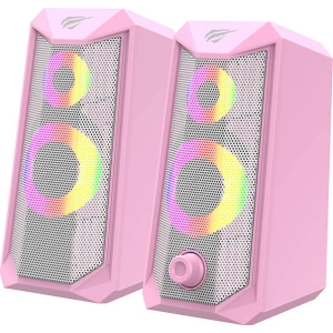 Kup Głośniki komputerowe Havit SK202 pink 2.0 RGB (różowe) - HVT181PNK - {ean13} - Sklep Home Screen