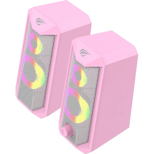 Kup Számítógépes hangszórók Havit SK202 rózsaszín 2.0 RGB (rózsaszín) - HVT181PNK - {ean13} - Sklep Home Screen