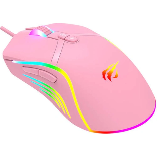 Kup Gaming-Maus Havit MS1026 RGB 1000-6400 DPI (rosa) - HVT182PNK - {ean13} - Sklep Home Screen