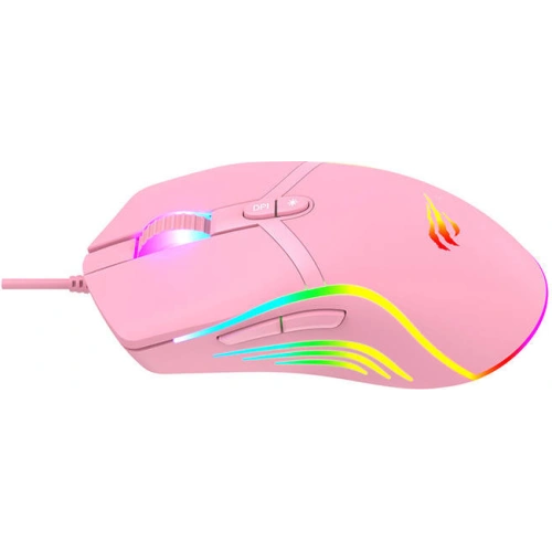 Kup Gaming-Maus Havit MS1026 RGB 1000-6400 DPI (rosa) - HVT182PNK - {ean13} - Sklep Home Screen