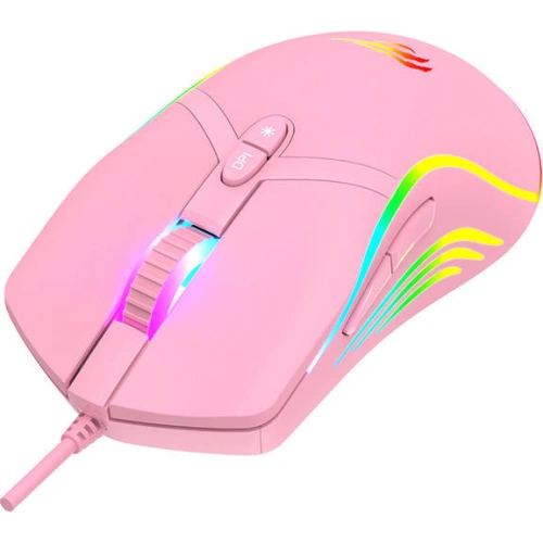 Kup Gaming-Maus Havit MS1026 RGB 1000-6400 DPI (rosa) - HVT182PNK - {ean13} - Sklep Home Screen