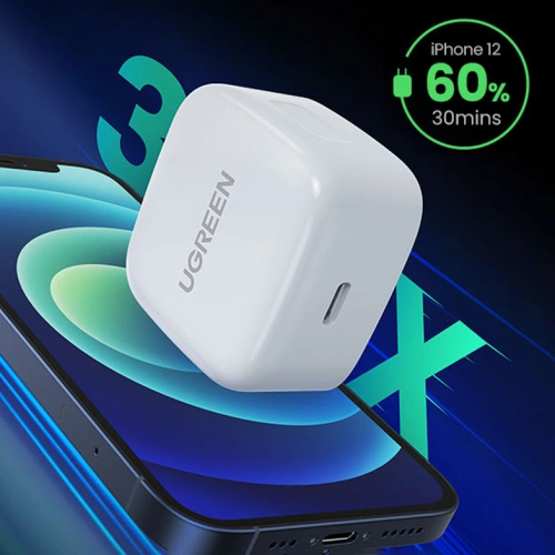 Kup UGREEN CD137 USB-C Power Delivery 3.0 Quick Charge 4.0 20W 3A Netzladegerät (UK-Stecker) weiß - UGR1234WHT - {ean13} - Sklep Home Screen