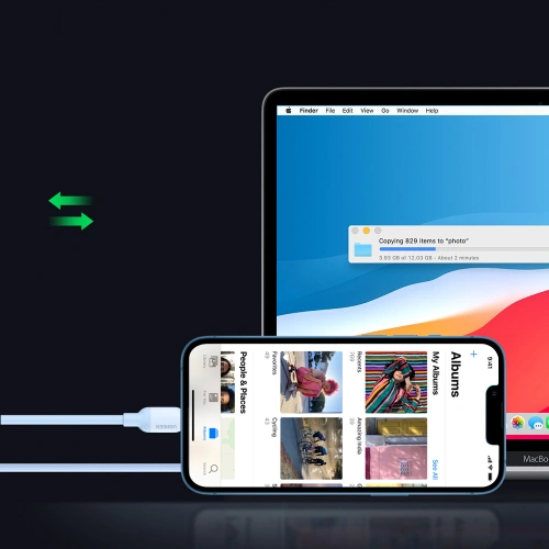 Kup Kabel UGREEN US387 USB-C - Lightning MFI C94 Power Delivery 1m modrý - UGR1237BLU - {ean13} - Sklep Home Screen