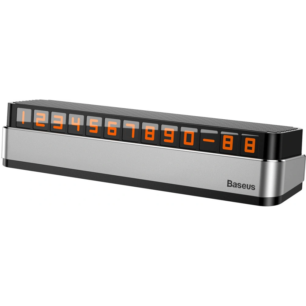 Parkingowa tabliczka z numerem telefonu Baseus Moonlight Box Series srebrny