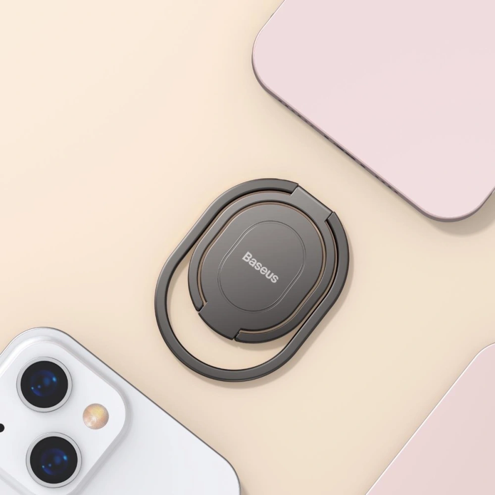 Uchwyt na palec podstawka Baseus Rails szary