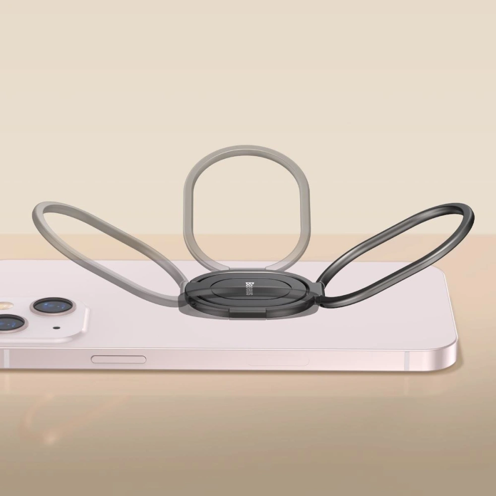 Uchwyt na palec podstawka Baseus Rails szary