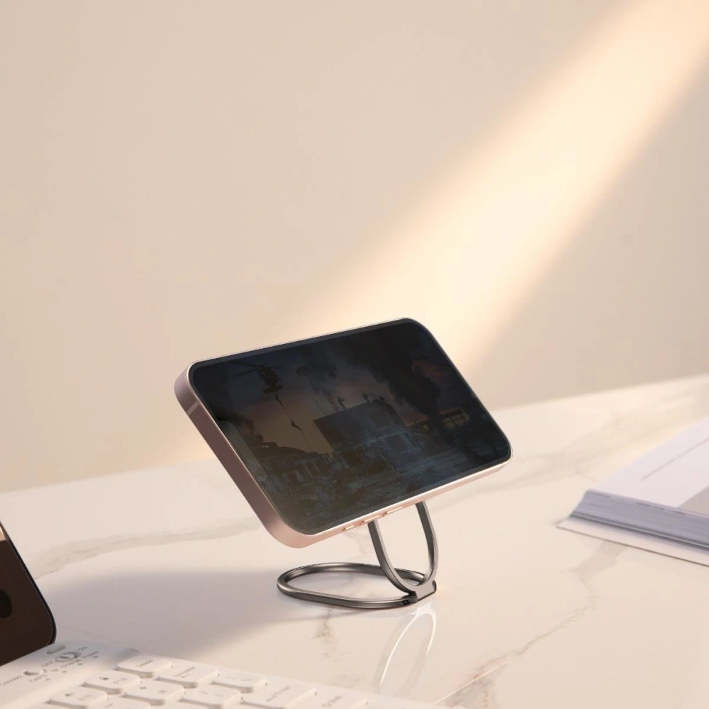 Uchwyt na palec podstawka Baseus Rails szary