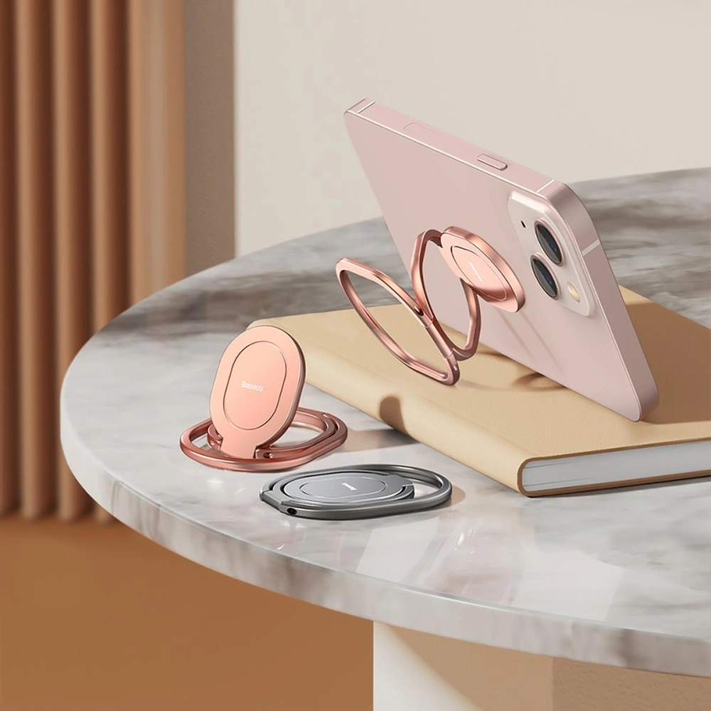 Uchwyt na palec podstawka Baseus Rails szary