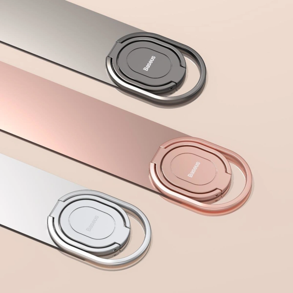 Uchwyt na palec podstawka Baseus Rails srebrny