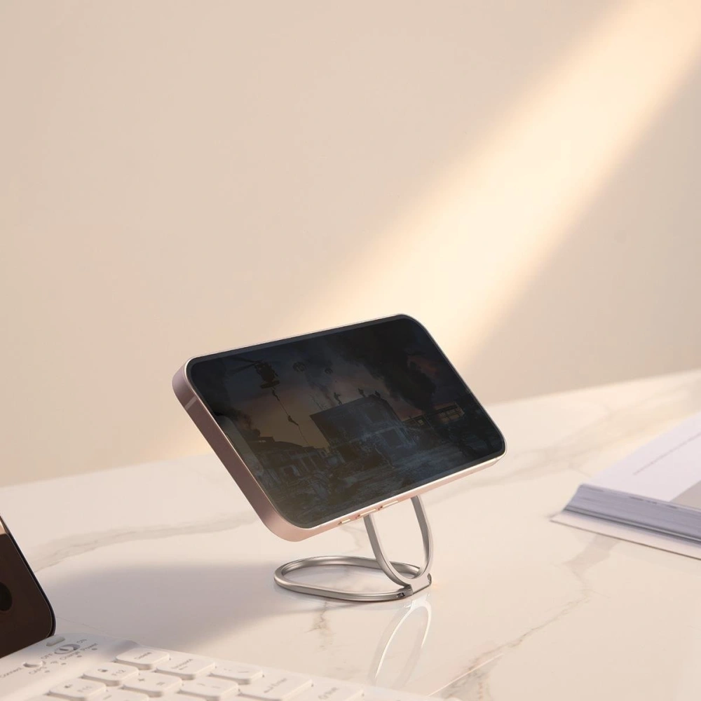 Uchwyt na palec podstawka Baseus Rails srebrny